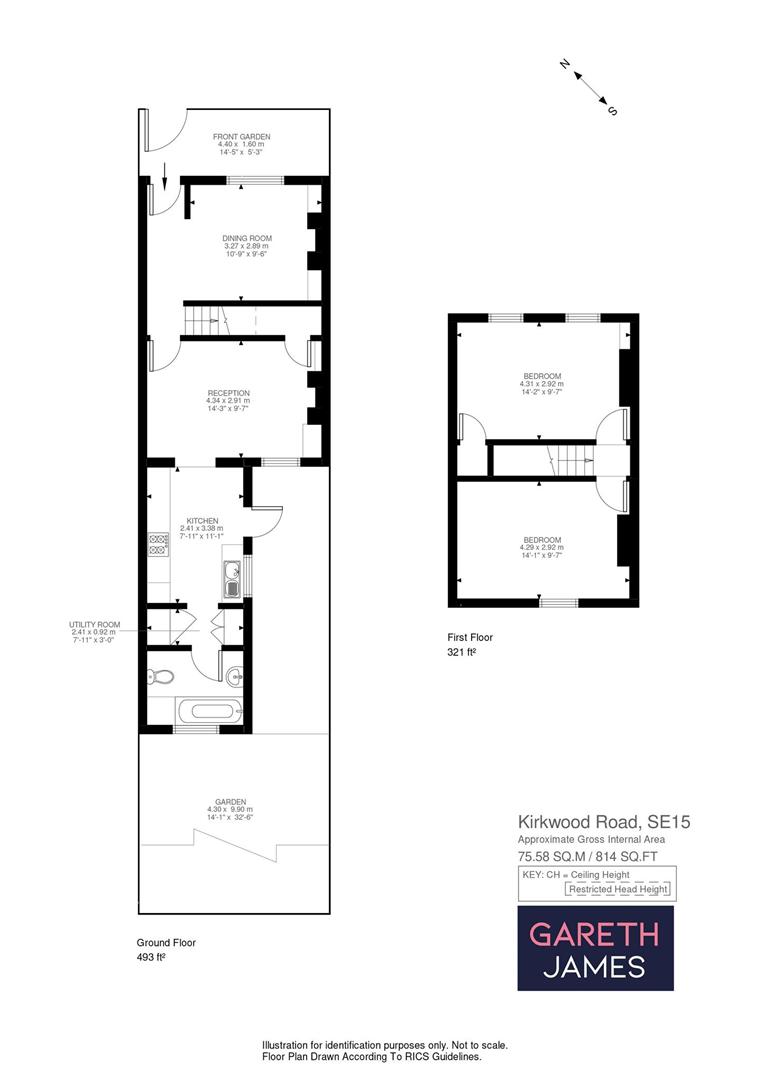 129, Kirkwood Road, London floorplan