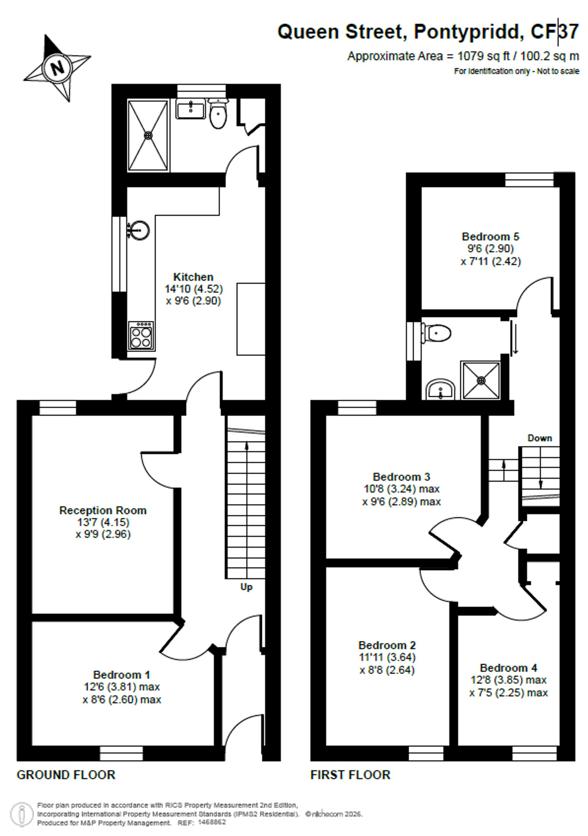 1 Queen Street, Pontypridd floorplan