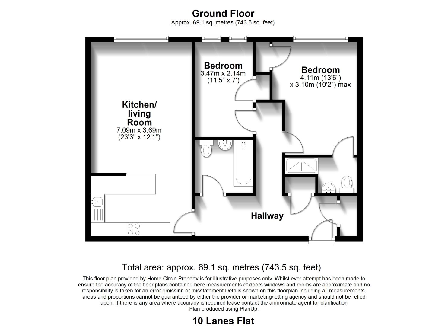 10 Flat, Lanes, High Street, West Coker floorplan