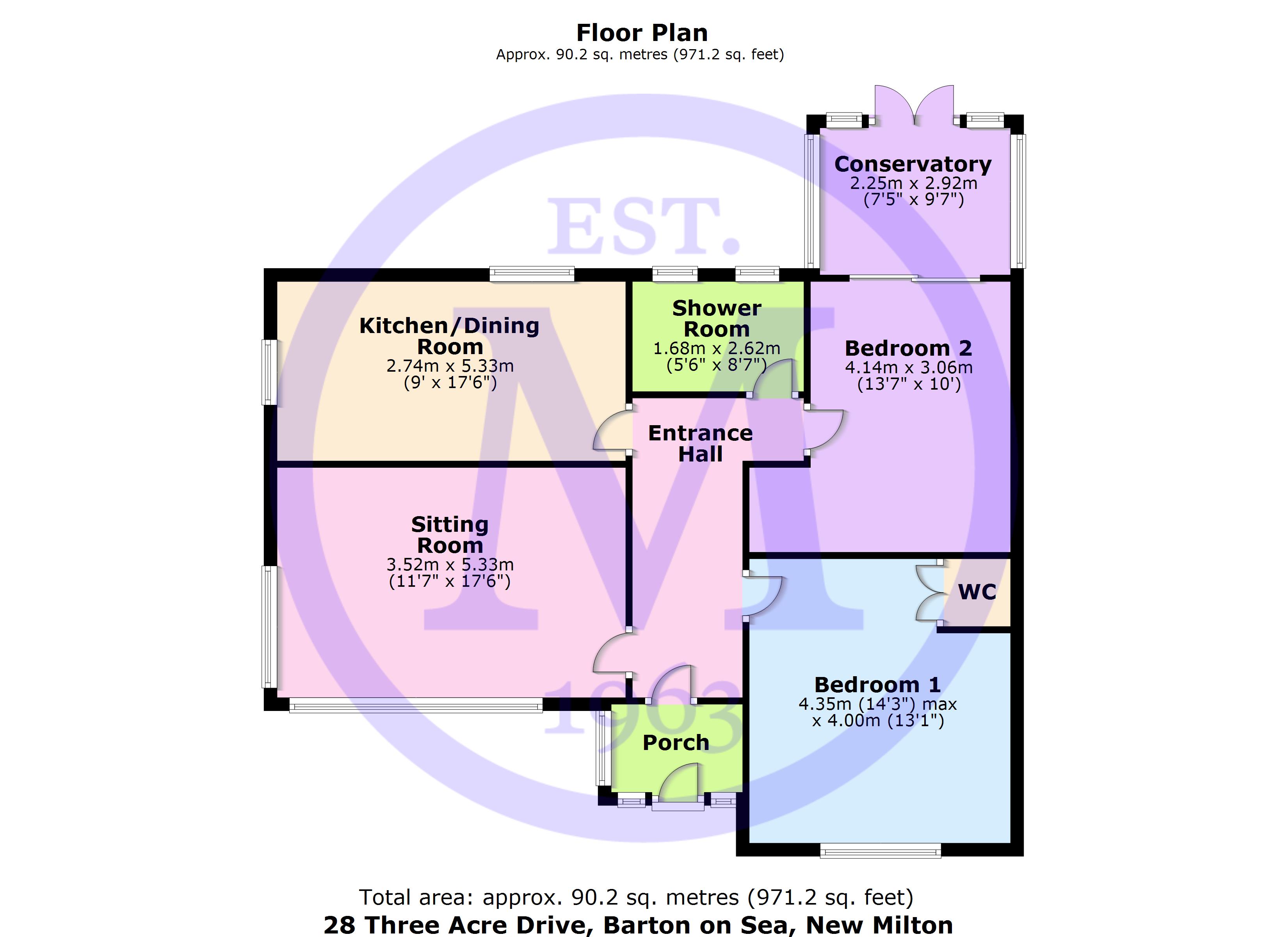 28, Three Acre Drive, New Milton floorplan