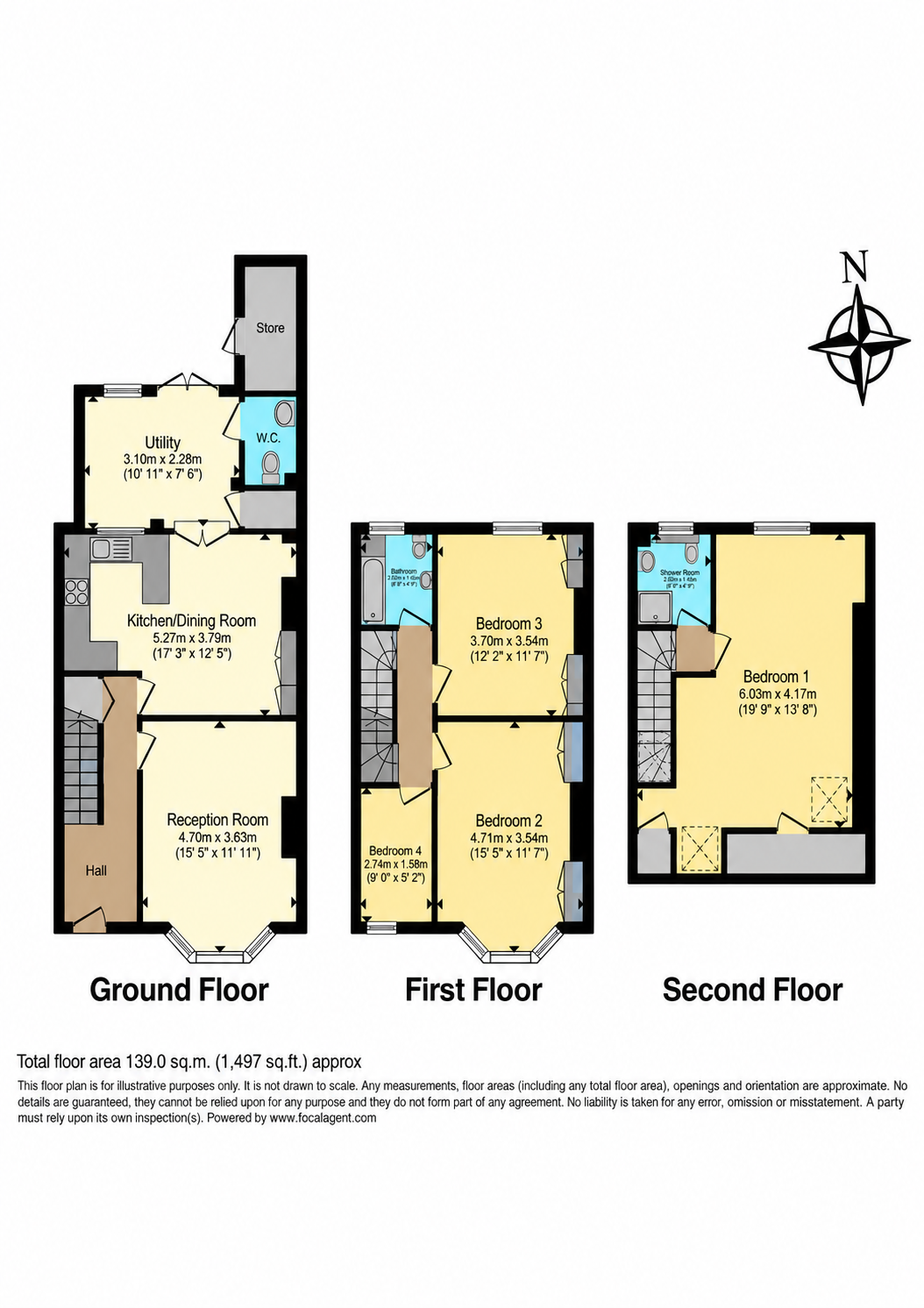 14, Shrewsbury Road, London floorplan