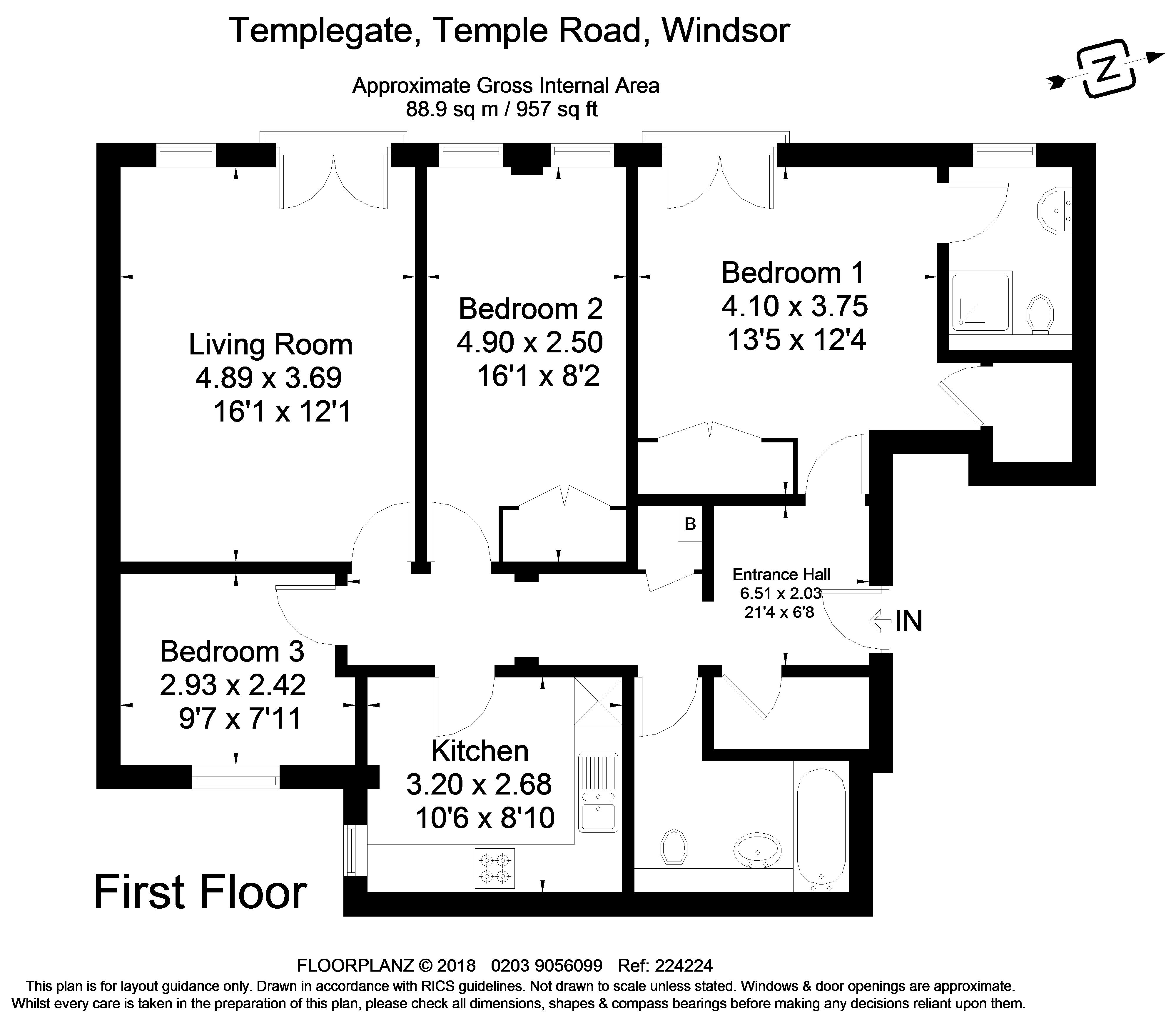 3 Bedrooms Flat to rent in Temple Road, Windsor SL4