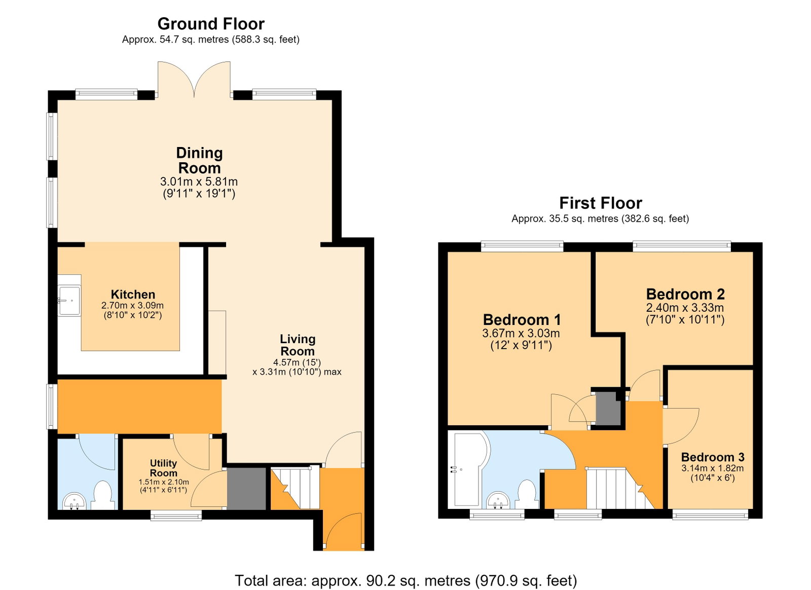 25, Shakespeare Road, Cwmbran floorplan
