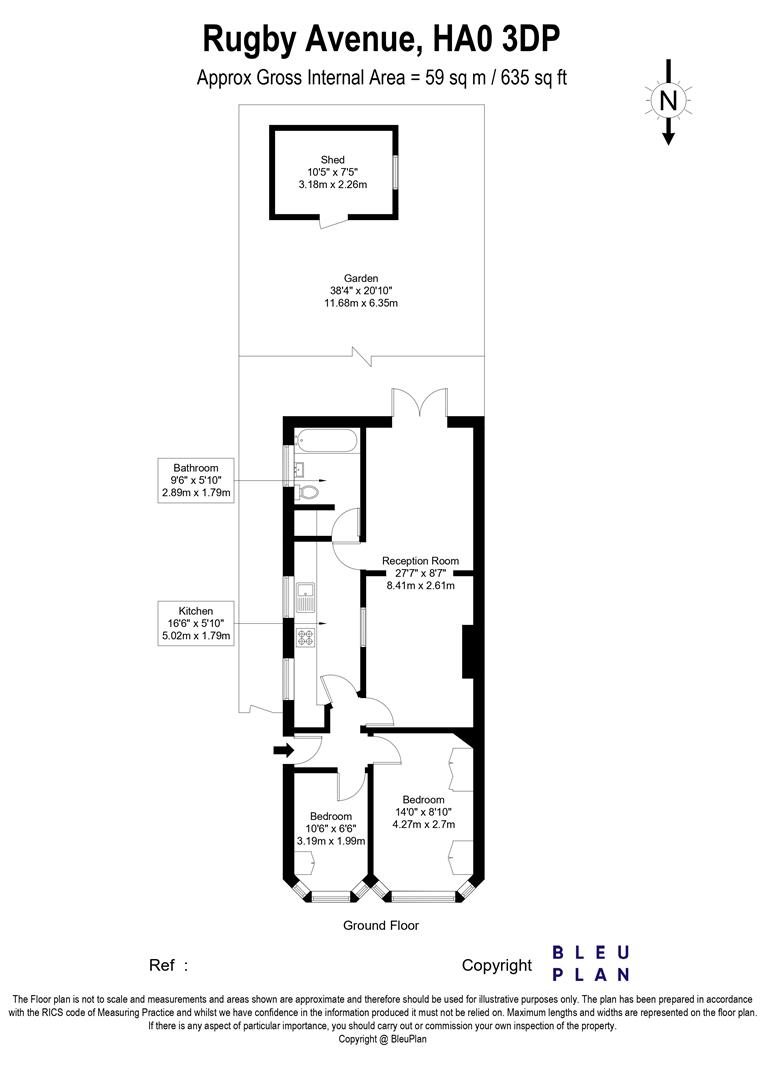 156, Rugby Avenue, Wembley floorplan