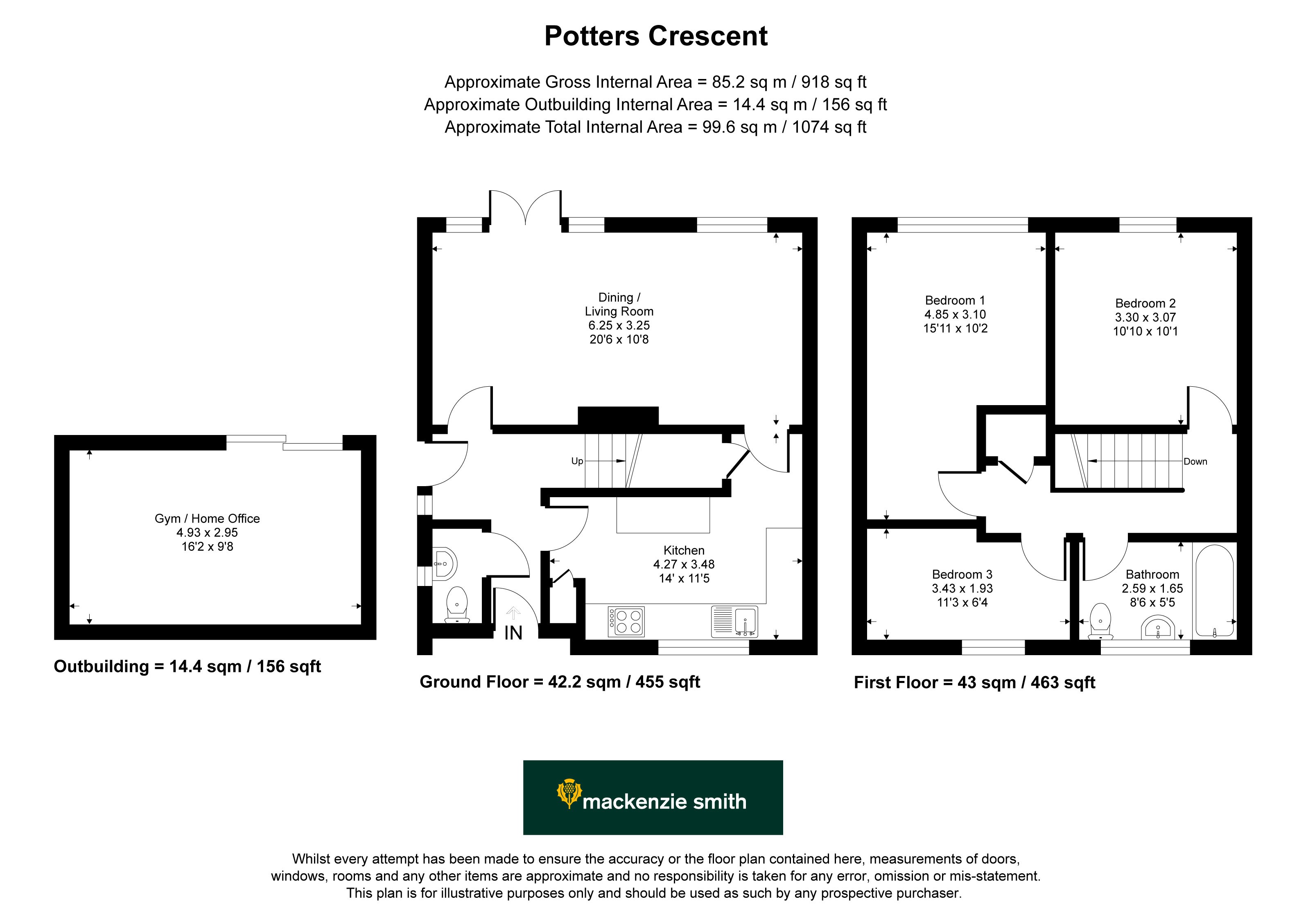 17, Potters Crescent, Guildford floorplan