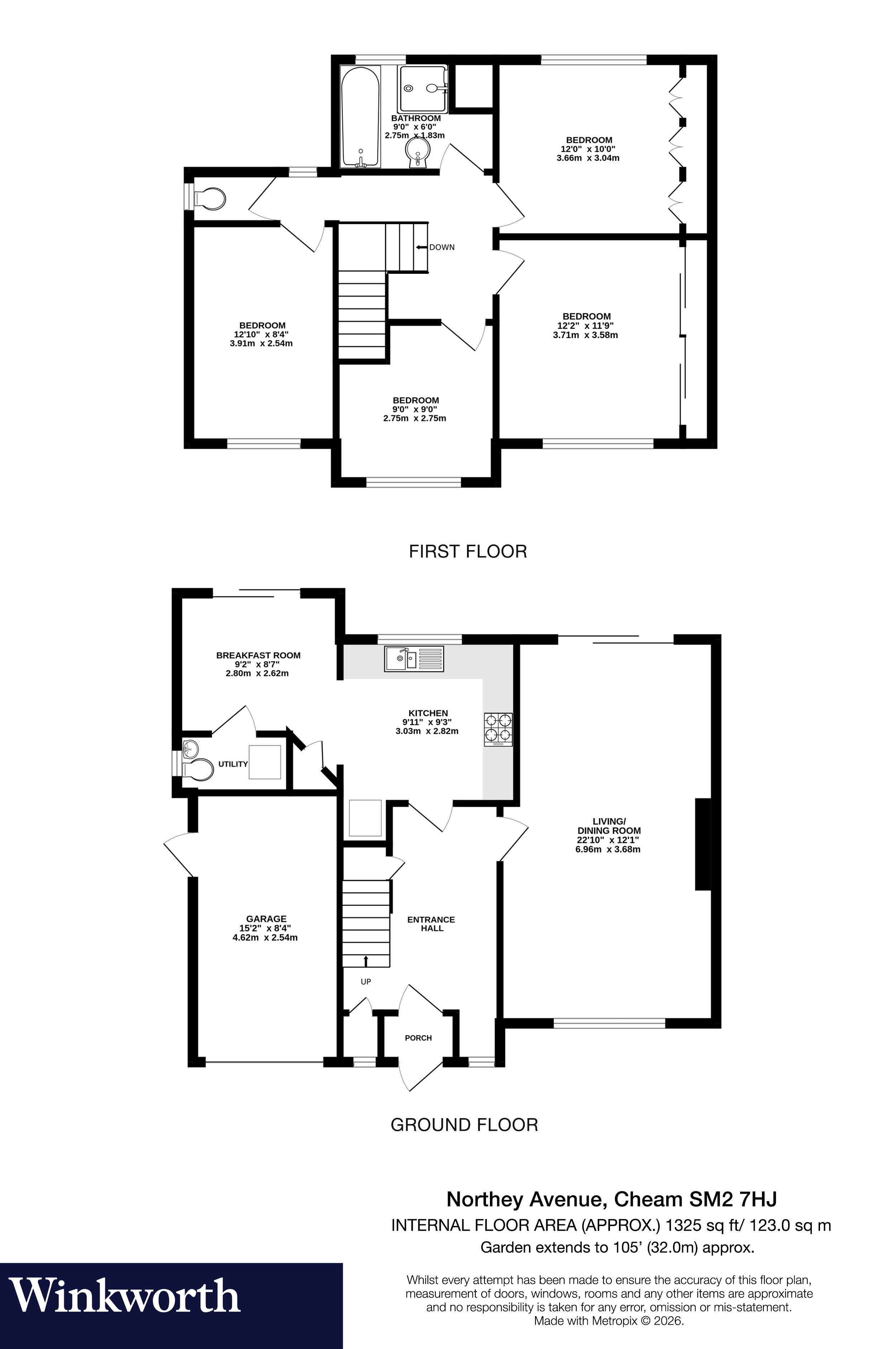 84, Northey Avenue, Sutton floorplan