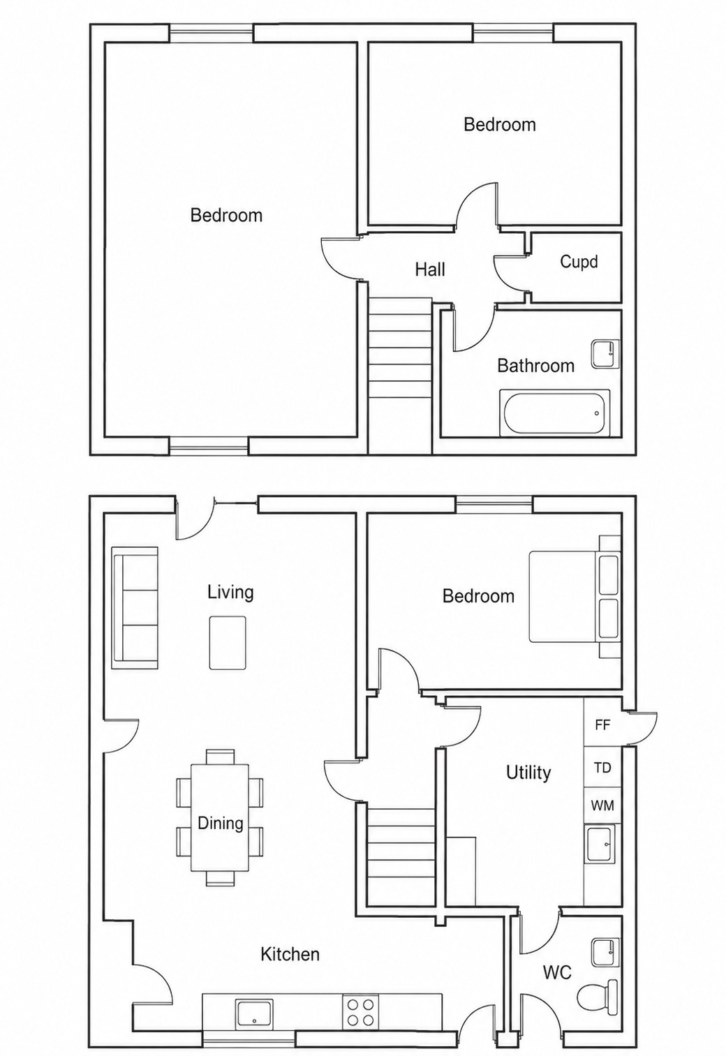 2 Manhattan Cottage, County Stables, Lewes floorplan