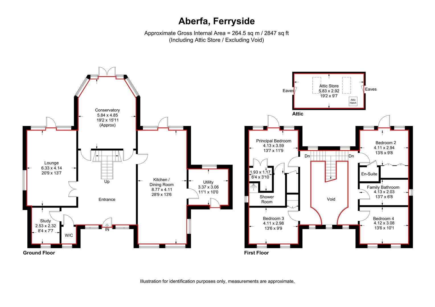 Aberfa, Ferryside floorplan