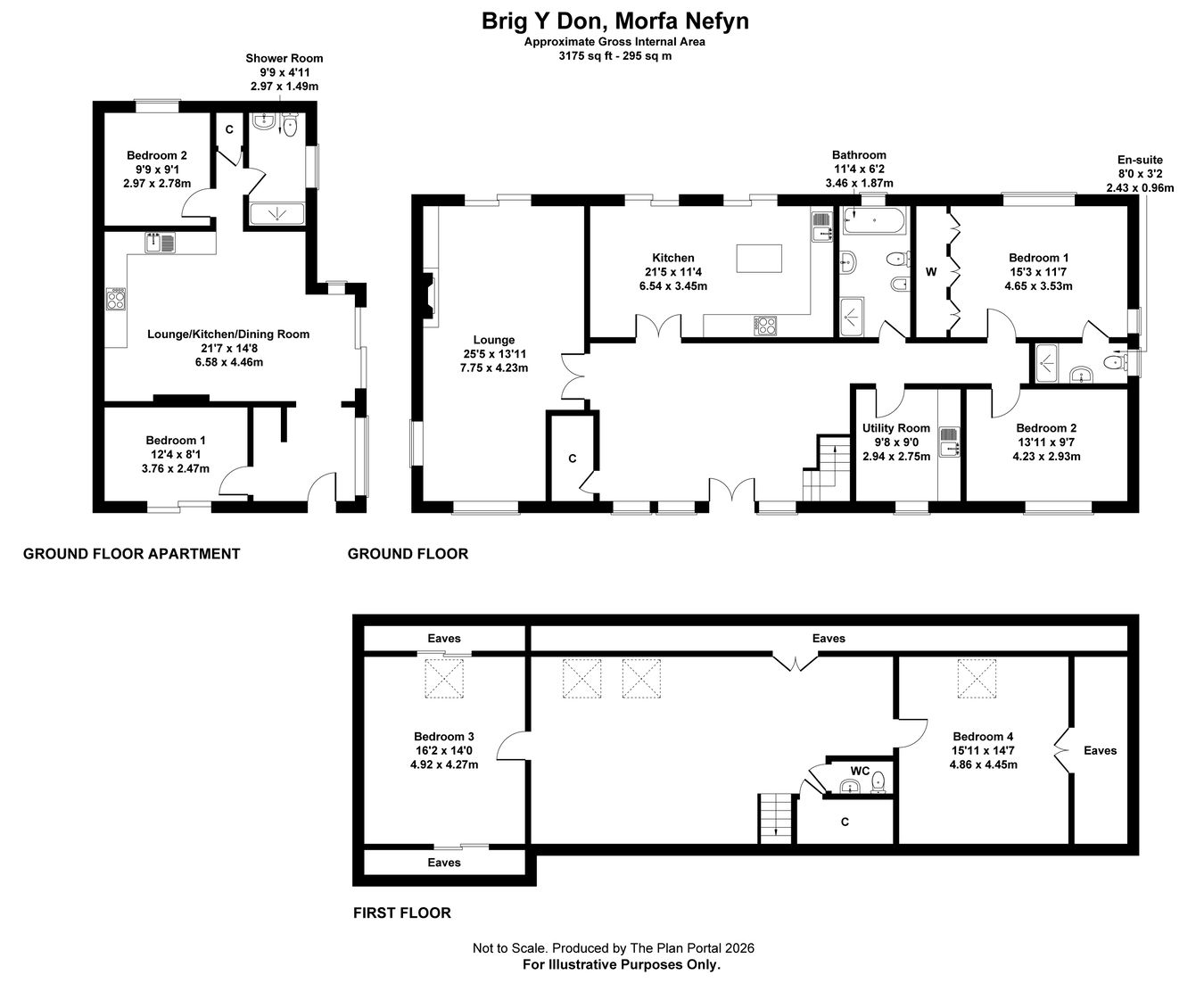 Brig Y Don, Lon Bridin, Pwllheli floorplan