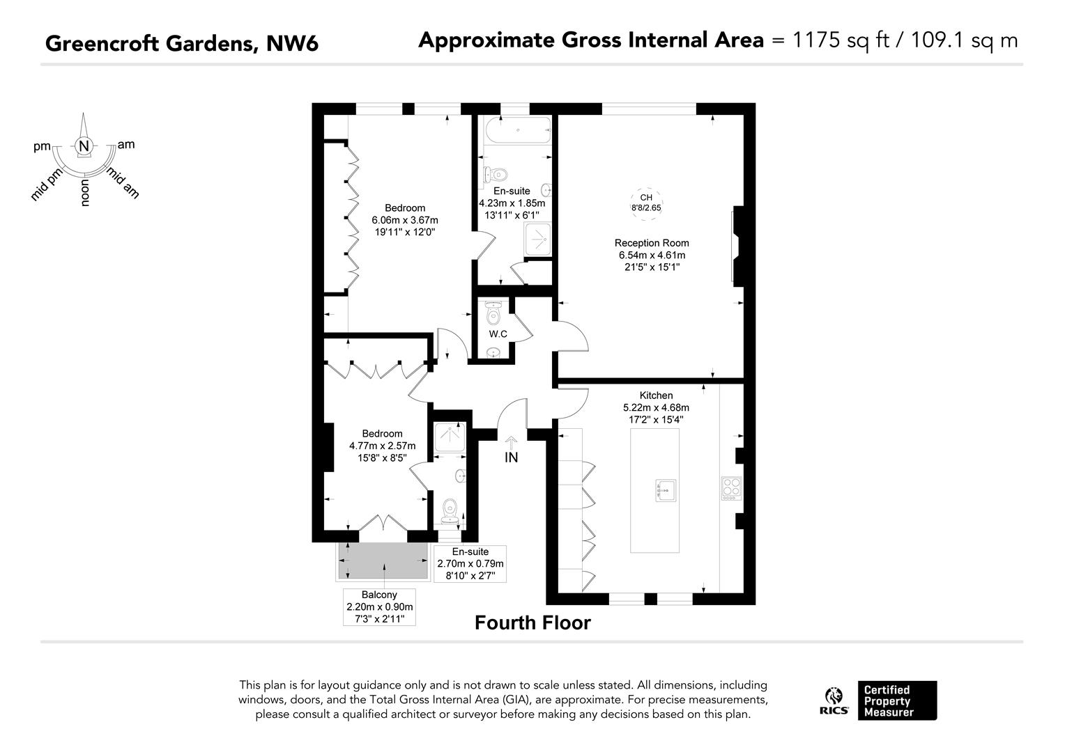 Flat 4, 101, Greencroft Gardens, London floorplan
