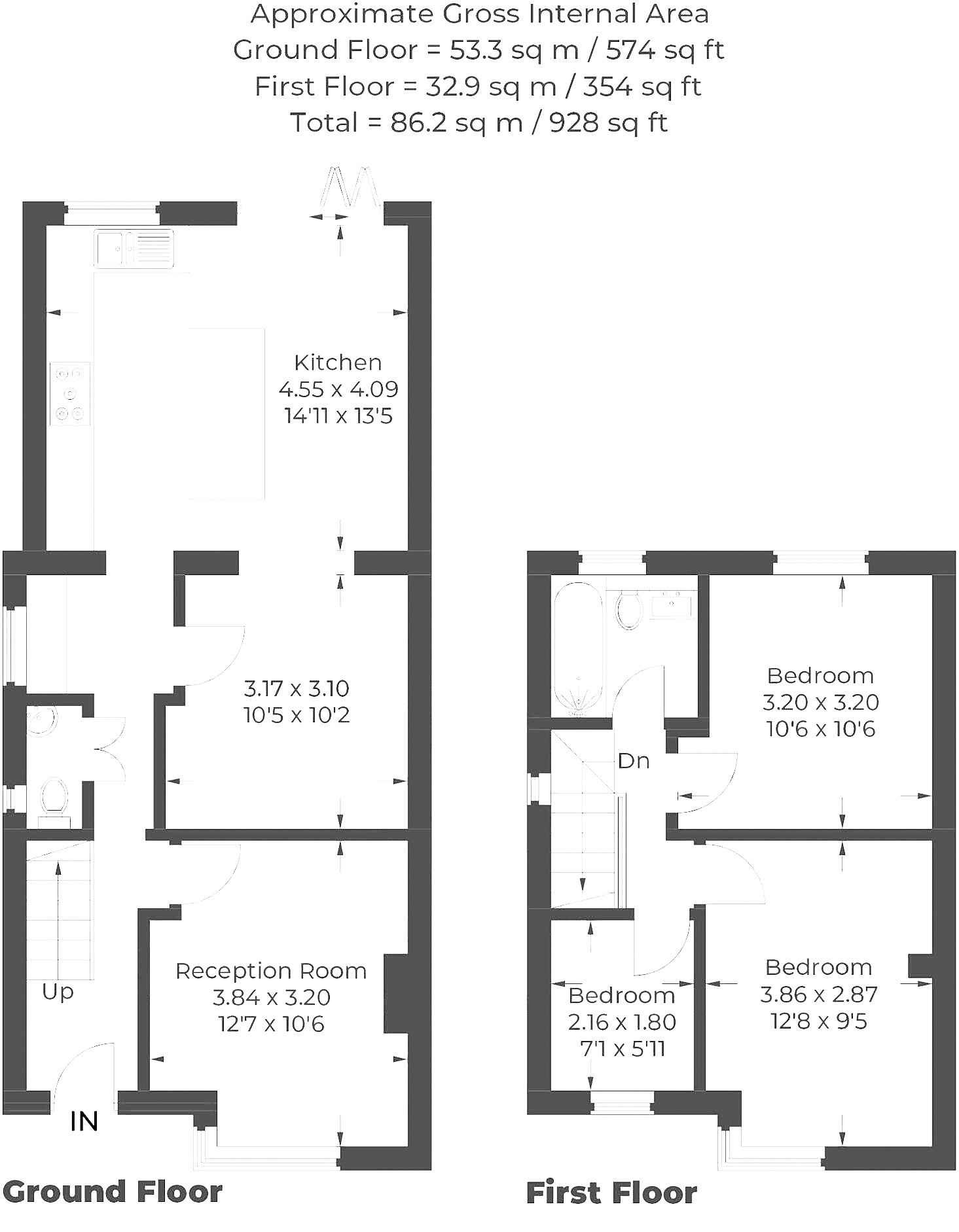 77, Knighton Way Lane, Uxbridge floorplan