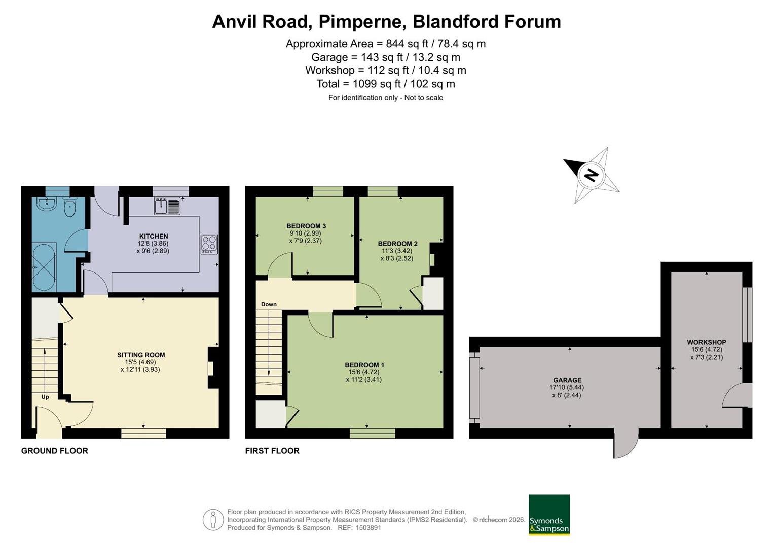 Flintlock Cottage, 36 Anvil Road, Blandford Forum floorplan