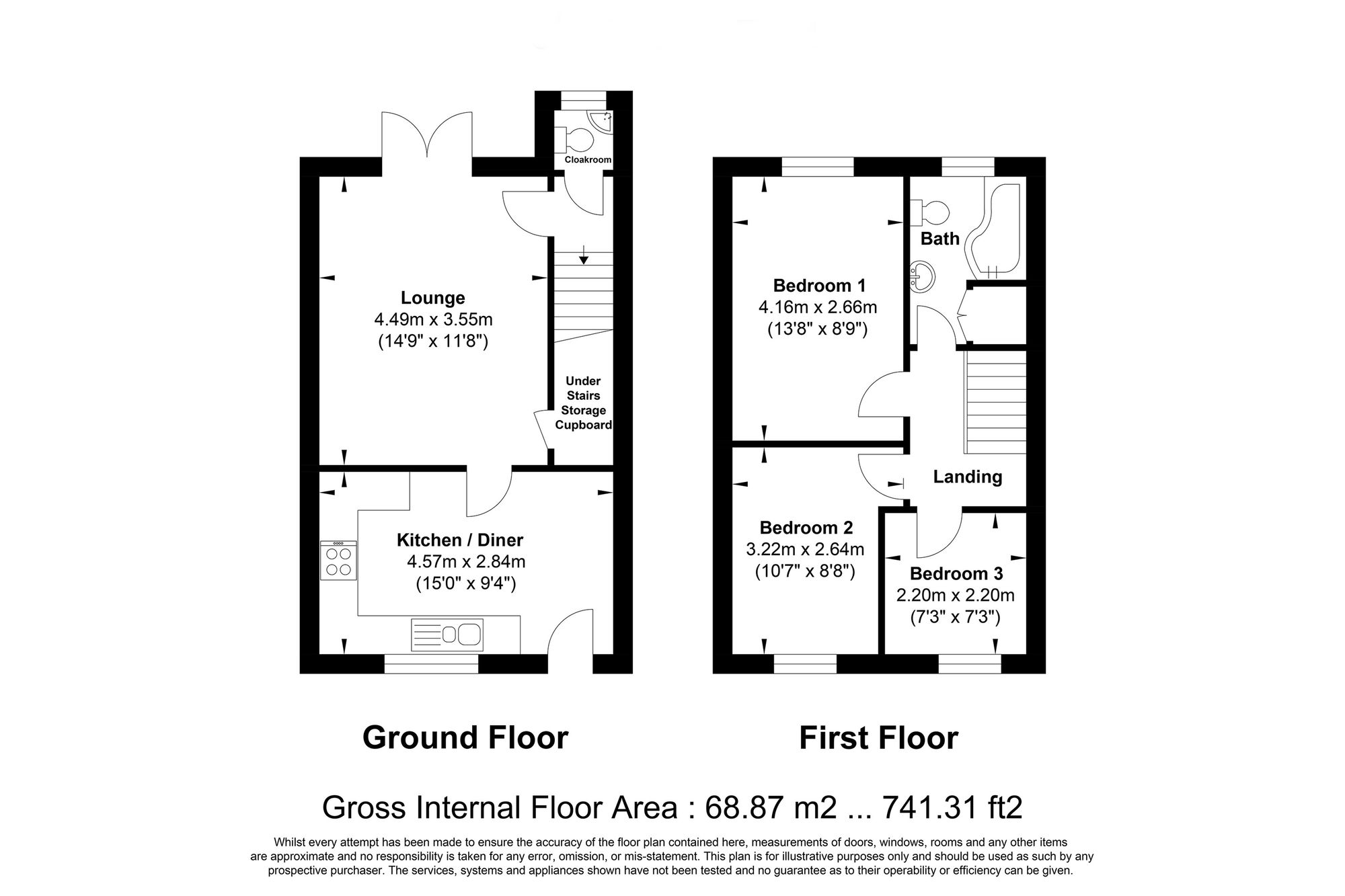 1 Cricketers Fold, Halifax floorplan