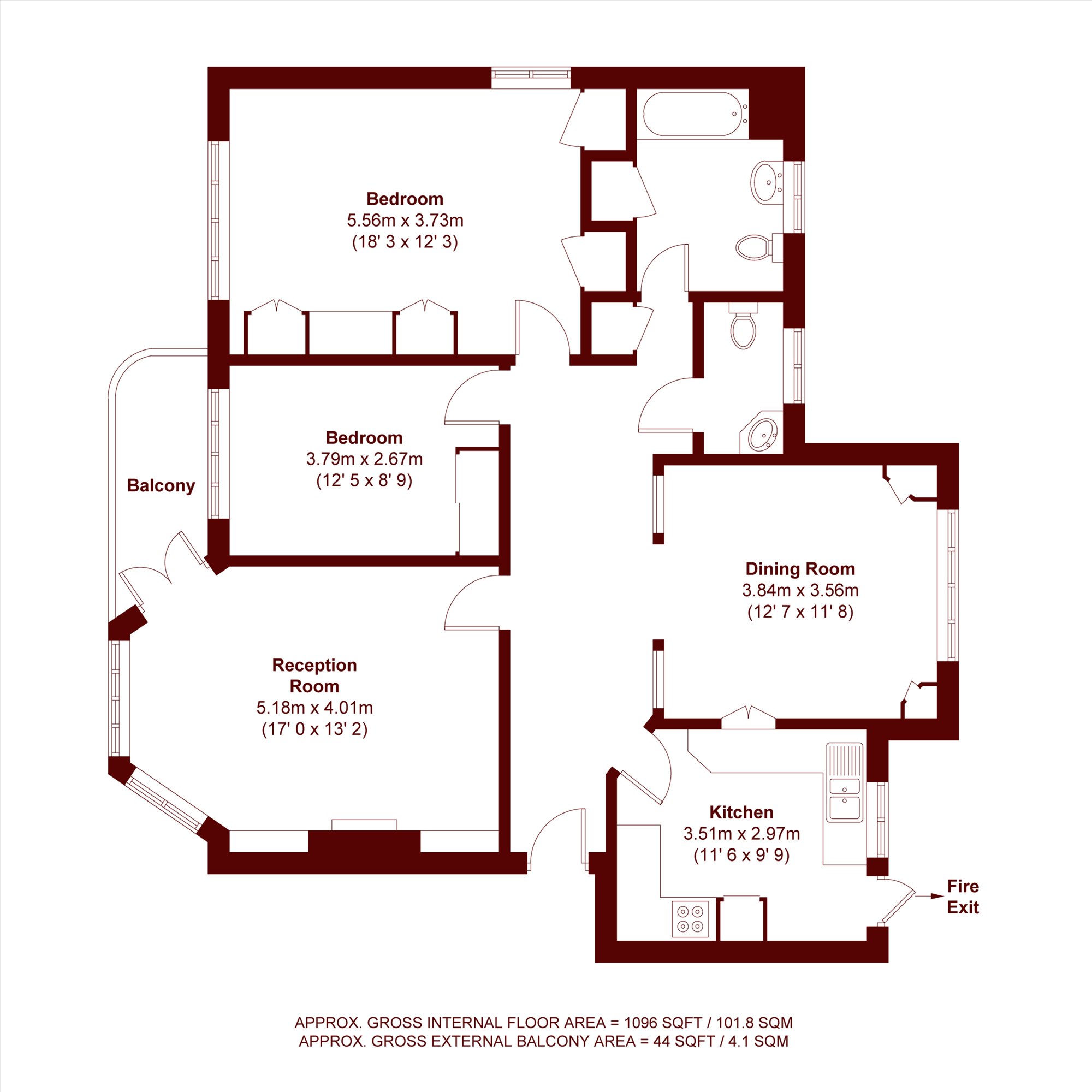18, Roehampton Close, London floorplan