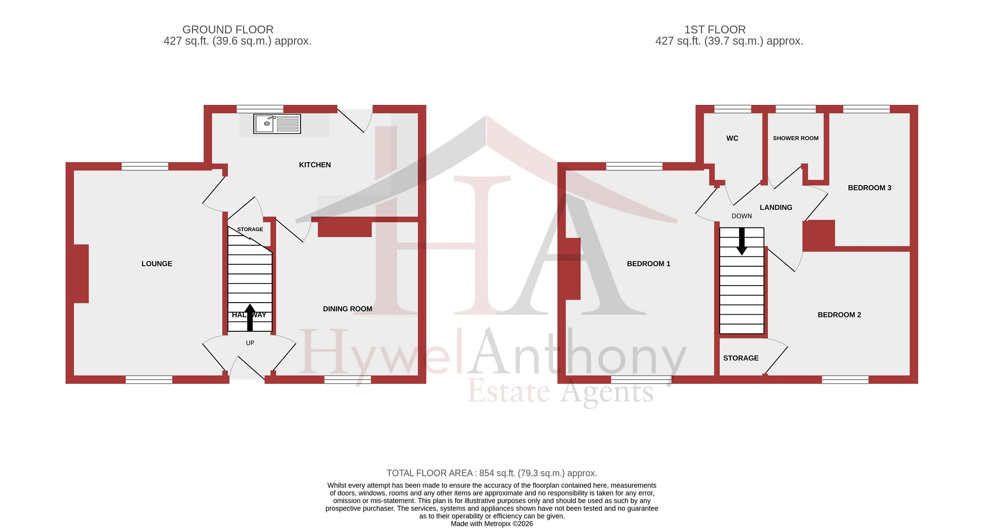 45, Llantrisant Road, Pontypridd floorplan
