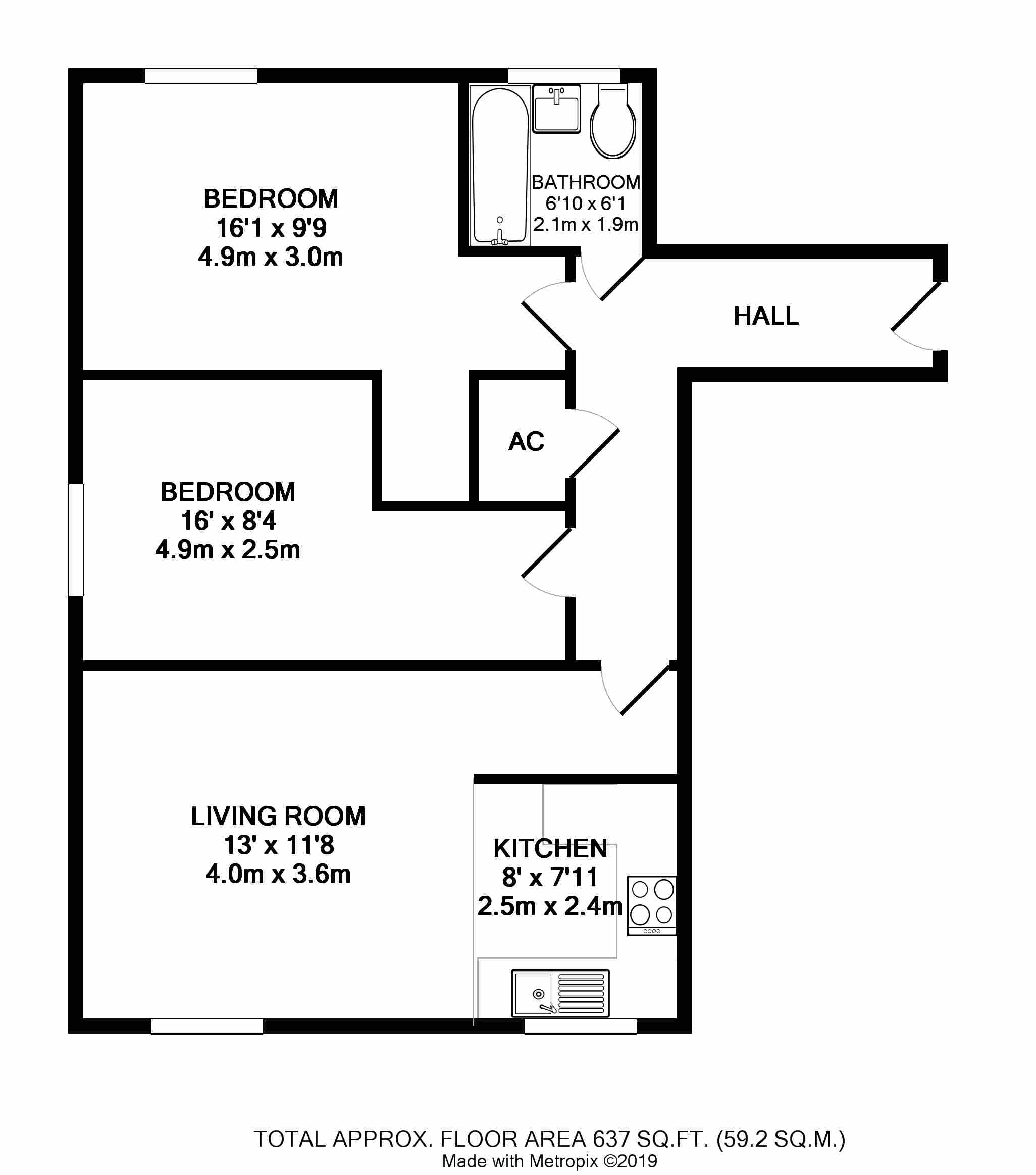 2 Bedrooms Flat for sale in Hollist Chase, Wick, Littlehampton BN17