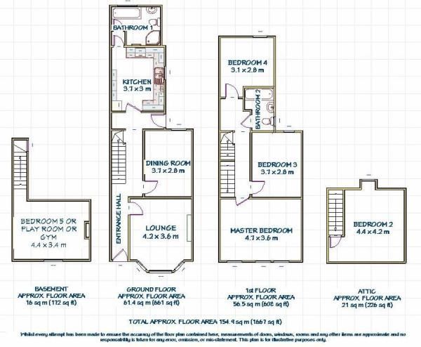 4 Bedrooms Terraced house to rent in Hastings Road, Maidstone ME15