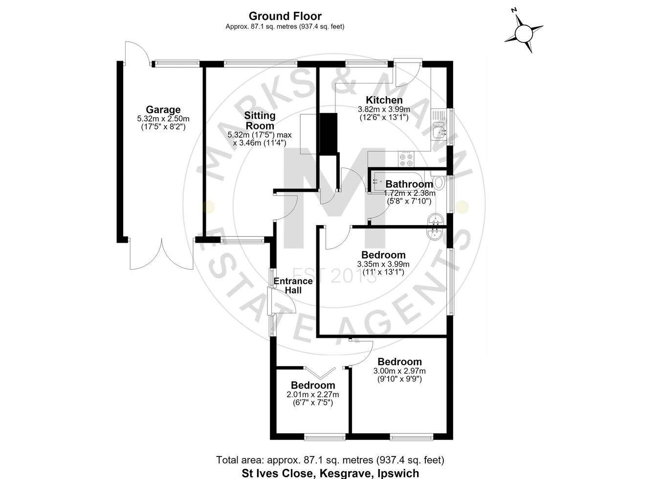 3, St Ives Close, Kesgrave, Ipswich floorplan
