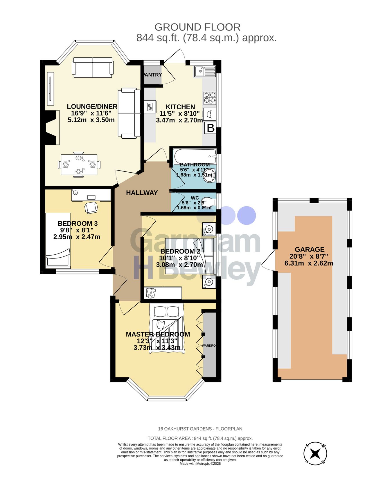 16, Oakhurst Gardens, East Grinstead floorplan