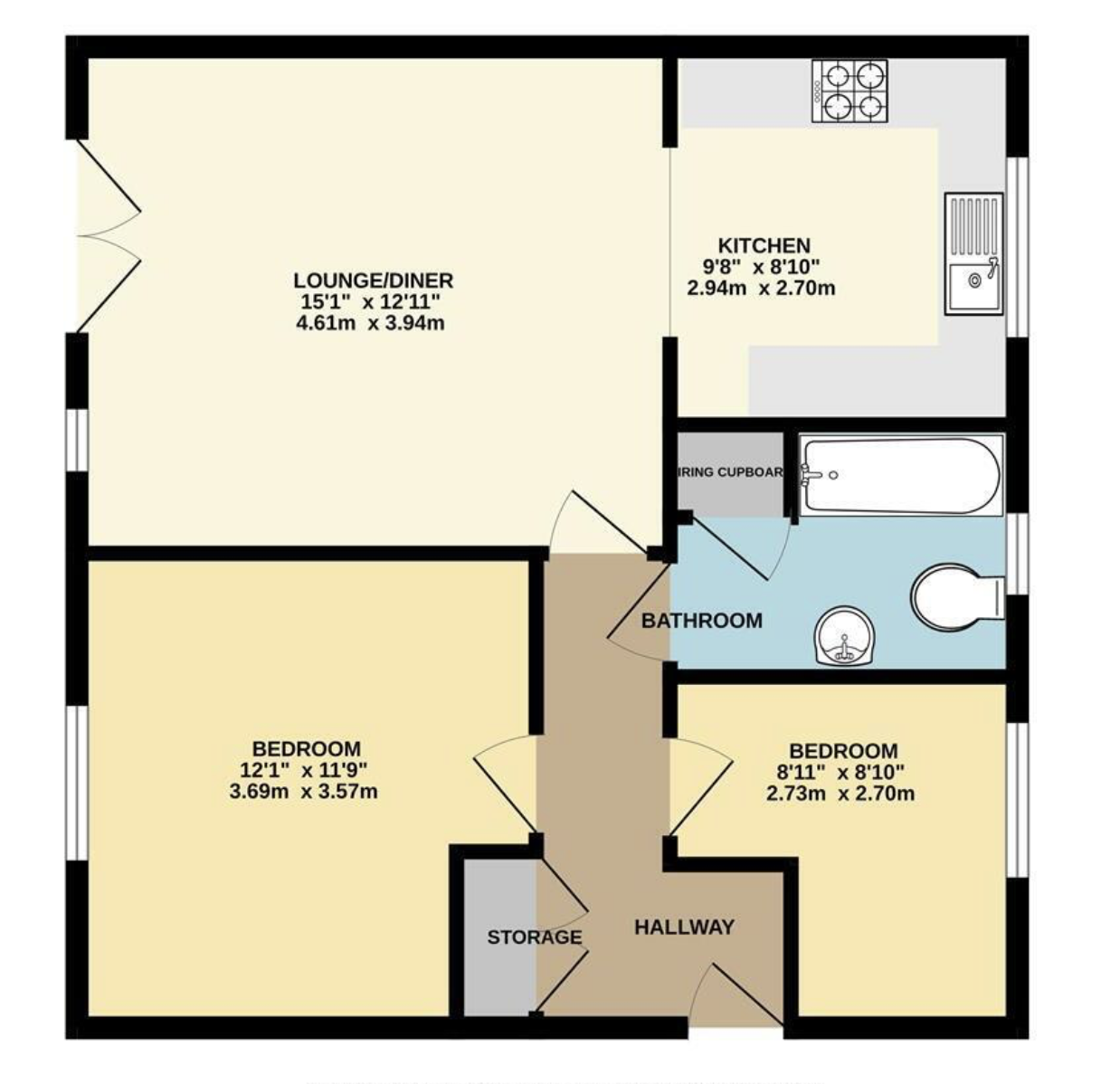 64, Riverside Close, Bridgwater floorplan