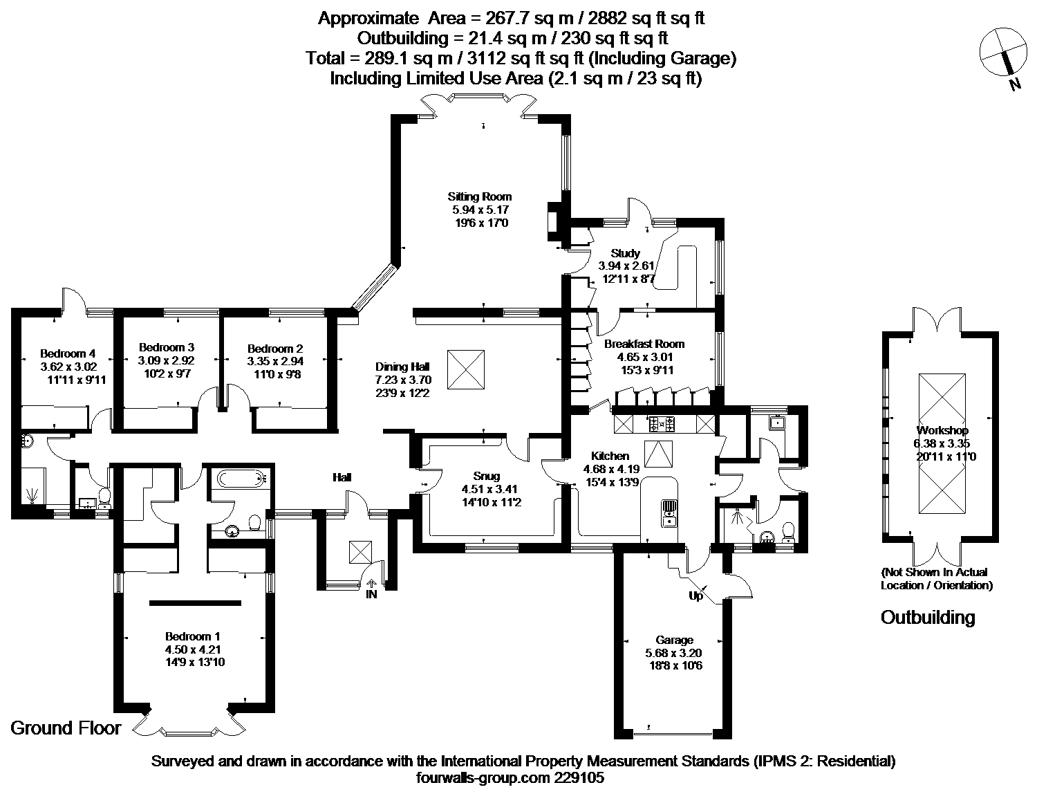 4 Bedrooms Detached bungalow for sale in Park Street, Slinfold, Horsham, West Sussex RH13