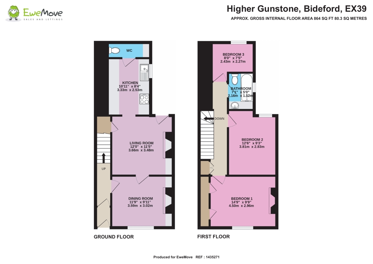2, Higher Gunstone, Bideford floorplan