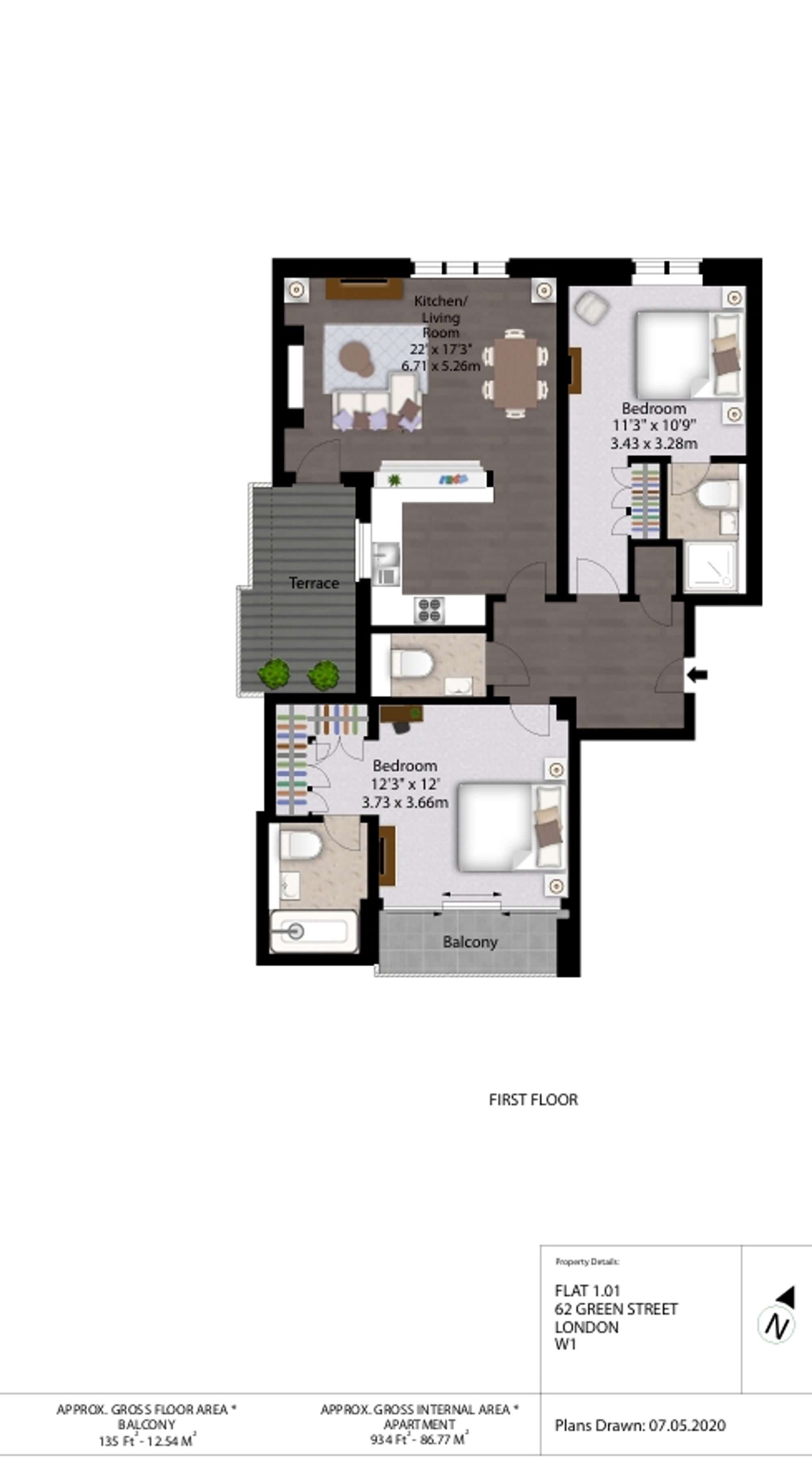 Apt 1.1, 62 Green Street, London floorplan