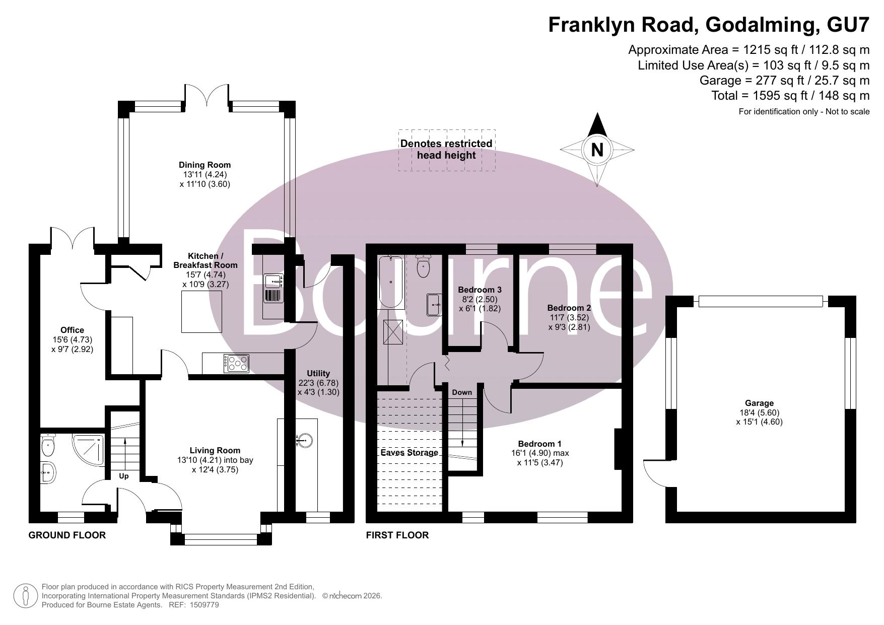 16, Franklyn Road, Godalming floorplan