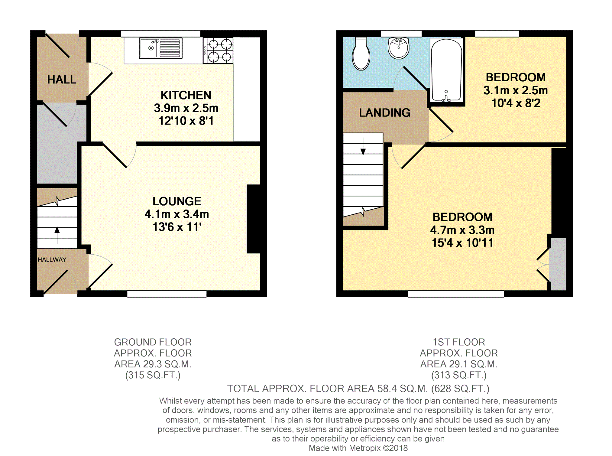 2 Bedrooms Terraced house for sale in Brooklands Avenue, Helmshore BB4