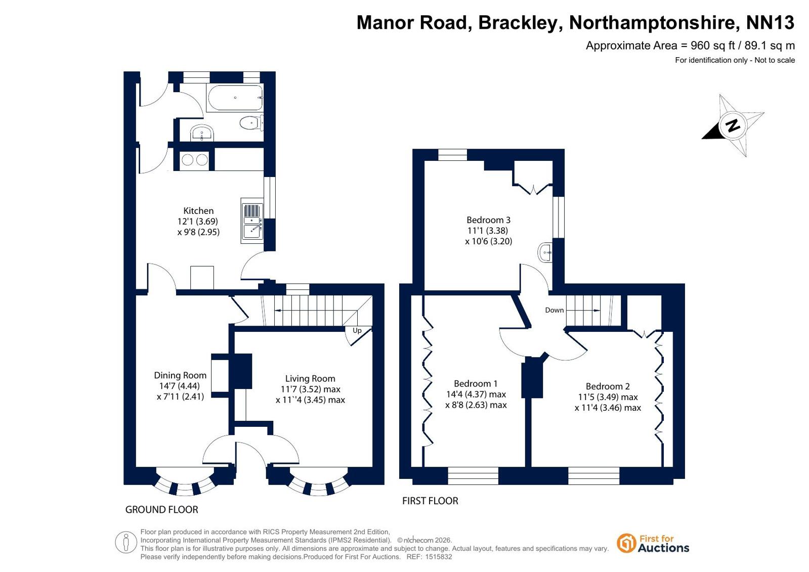 53, Manor Road, Northamptonshire floorplan