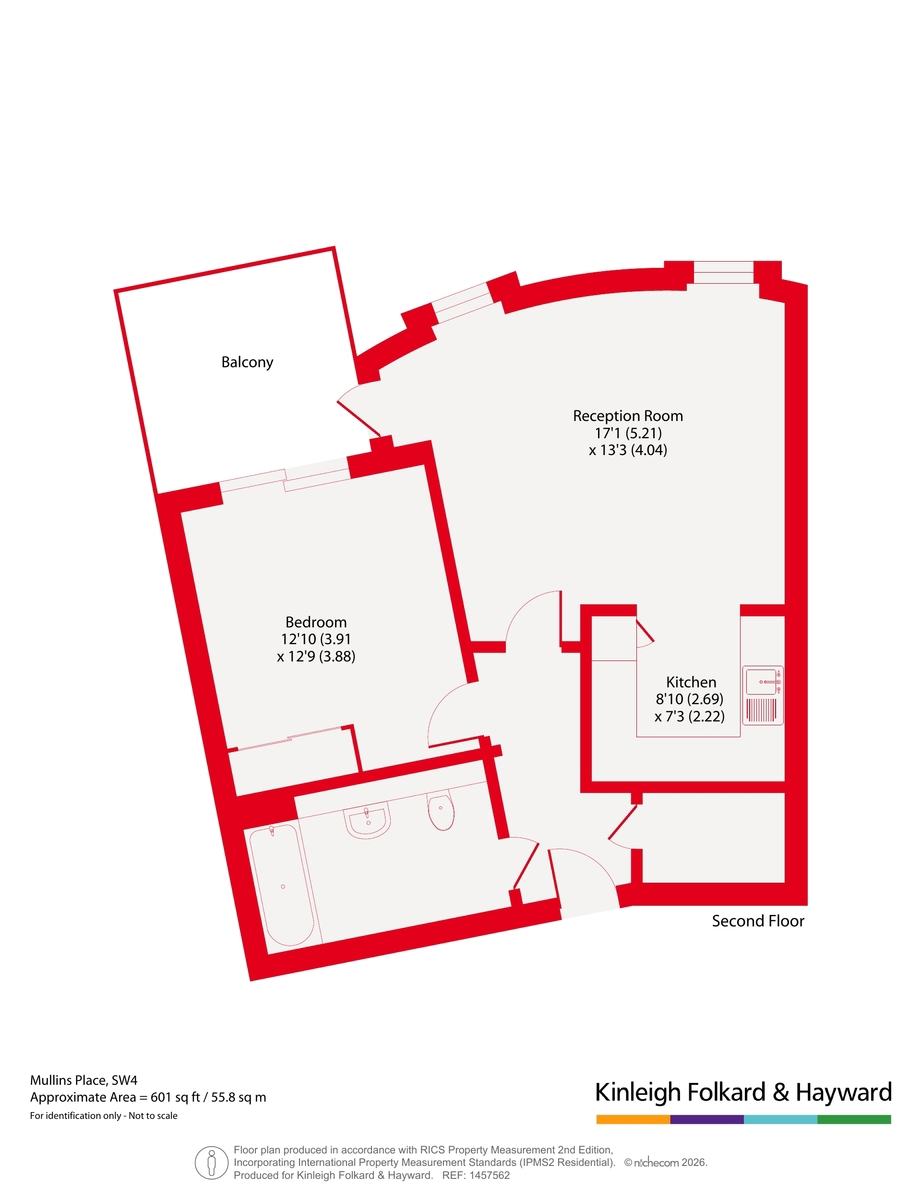 Flat 7, Eversley House, 7, Mullins Place, London floorplan