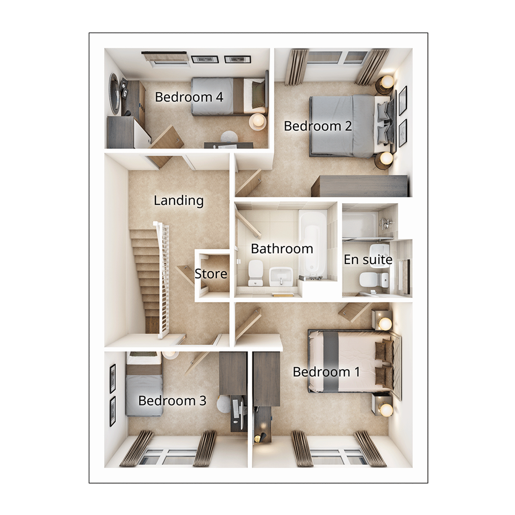 The Colford - Plot 49, Kenton Bank Meadows, Kenton Bank Foot, Newcastle Upon Tyne floorplan