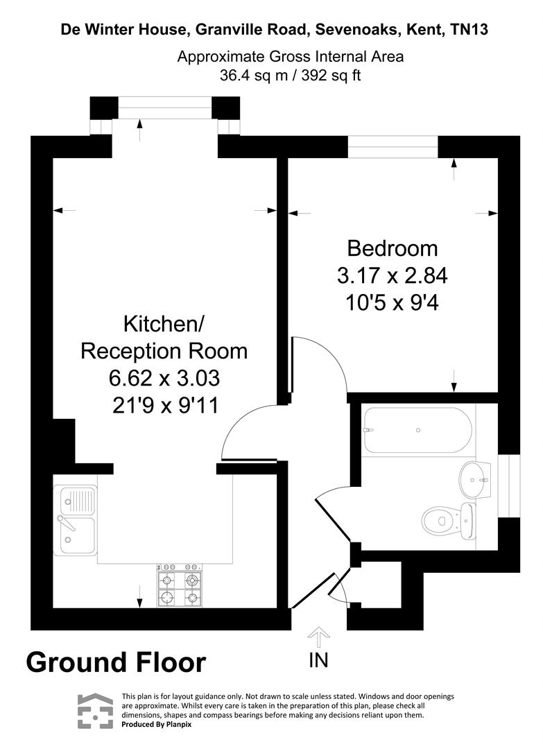 6 De Winter House, Granville Road, Sevenoaks floorplan