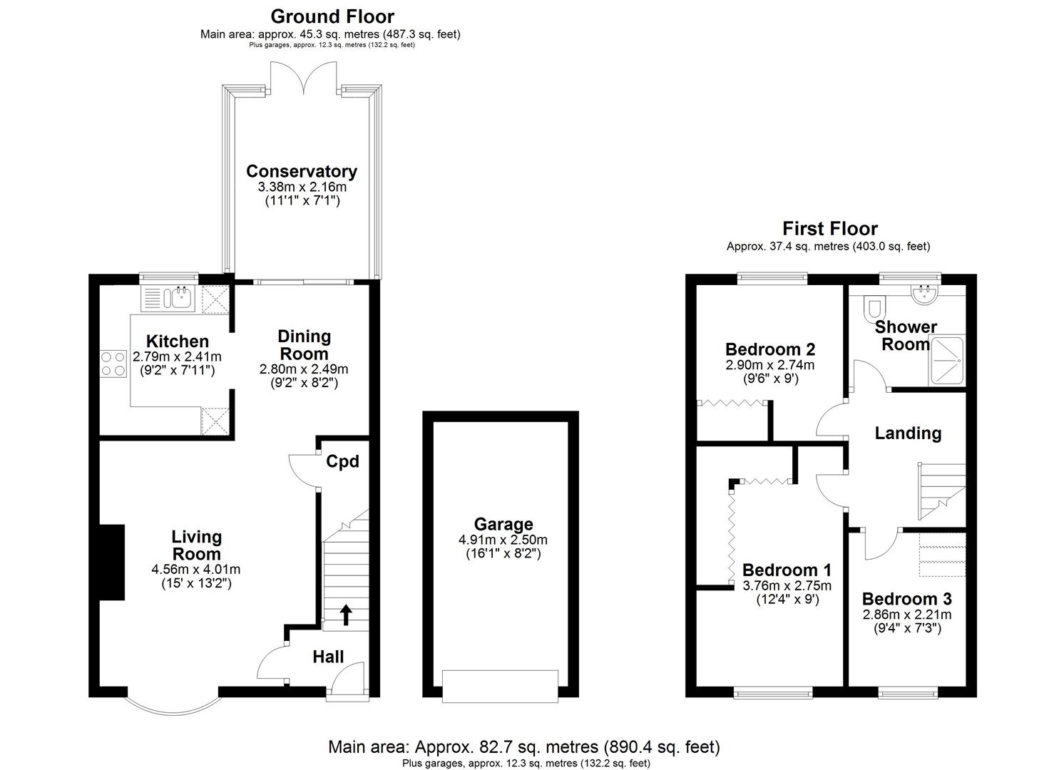 84, Malvern Road, Cambridge floorplan