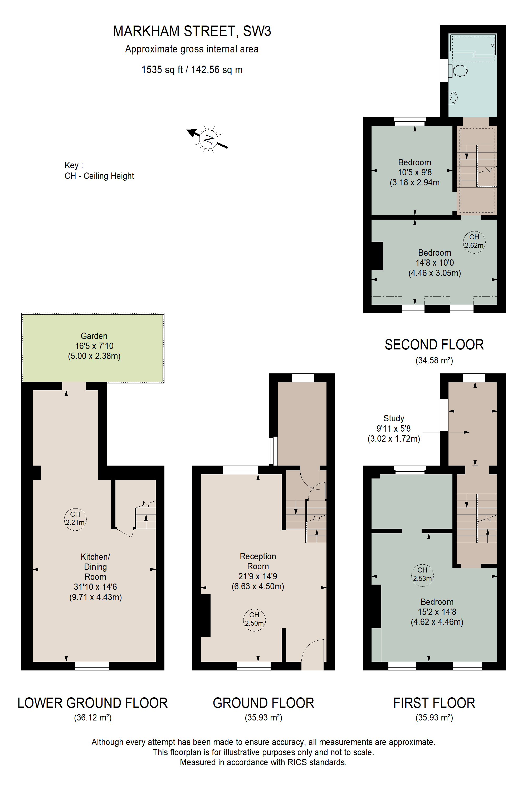 14, Markham Street, London floorplan