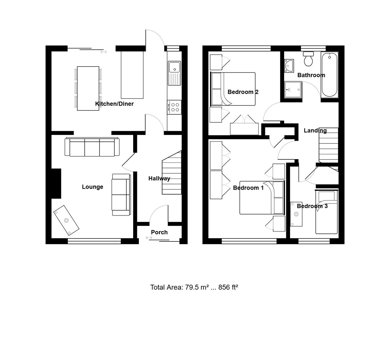 15, Longwood Close, Plymouth floorplan