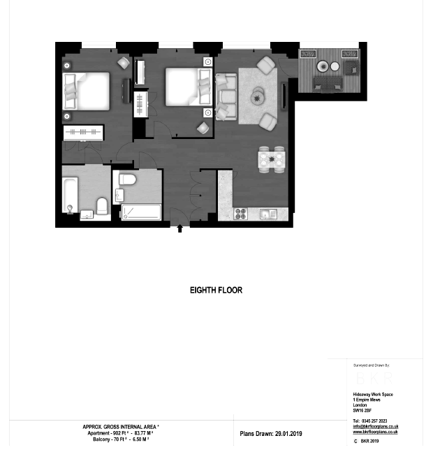 2 Bedrooms Flat to rent in Ponton Road, The Residence, London. SW11