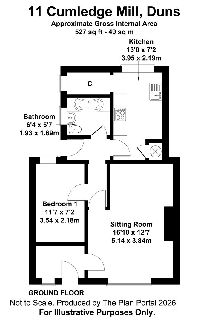 11, Cumledge Mill, Duns floorplan