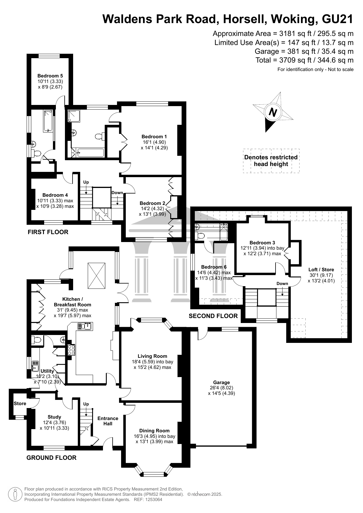 High Trees, 16 Waldens Park Road, Woking floorplan