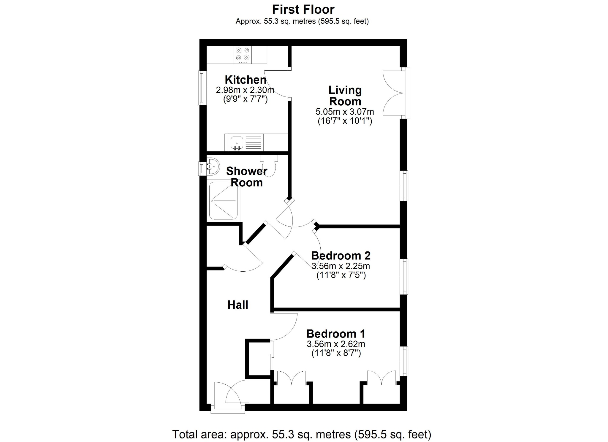 Flat 9, Asquith House, Welwyn Garden City floorplan