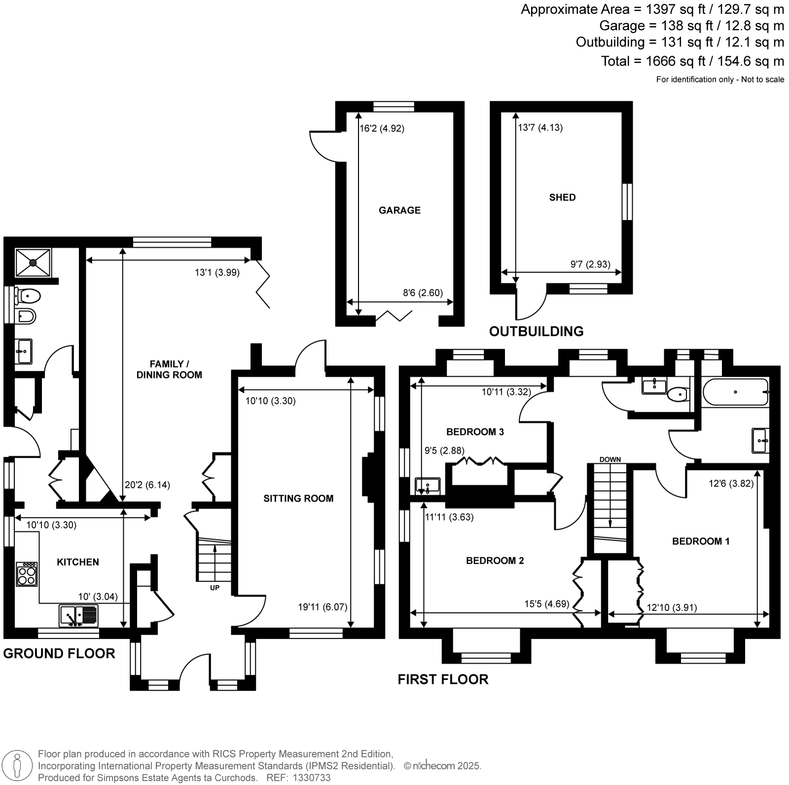 25, The Riding, Woodham floorplan