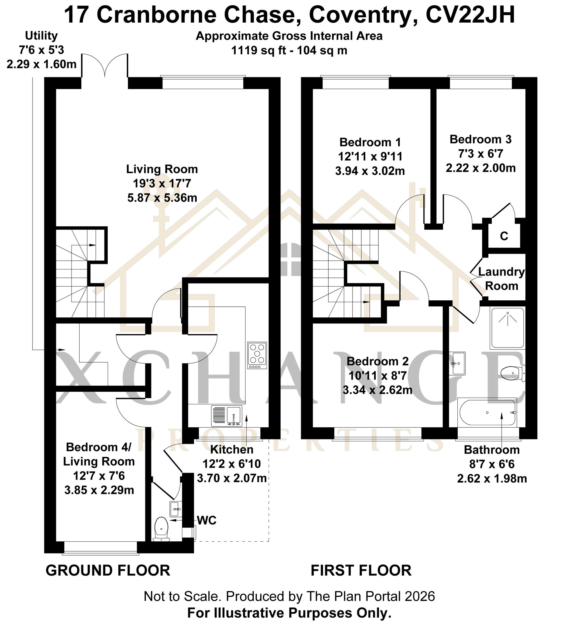 17 Cranborne Chase, Coventry floorplan