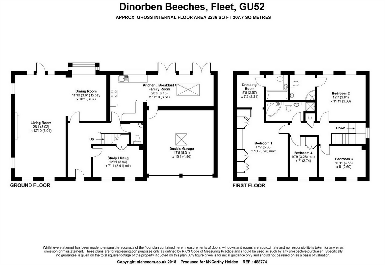 4 Bedrooms Detached house for sale in Dinorben Beeches, Fleet GU52