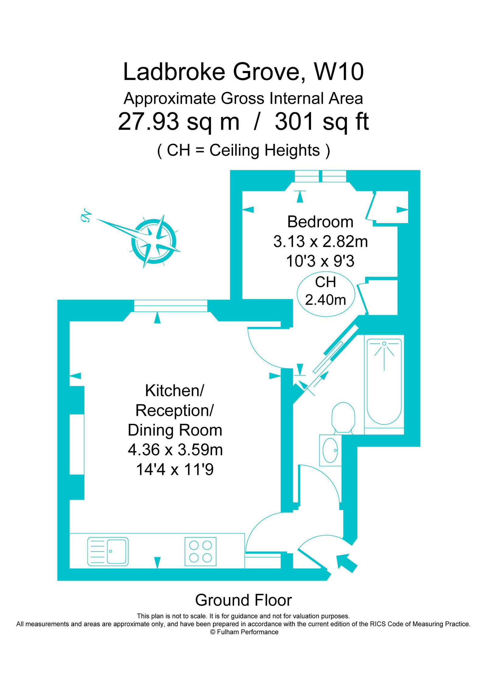 Flat 4, 198, Ladbroke Grove, London floorplan