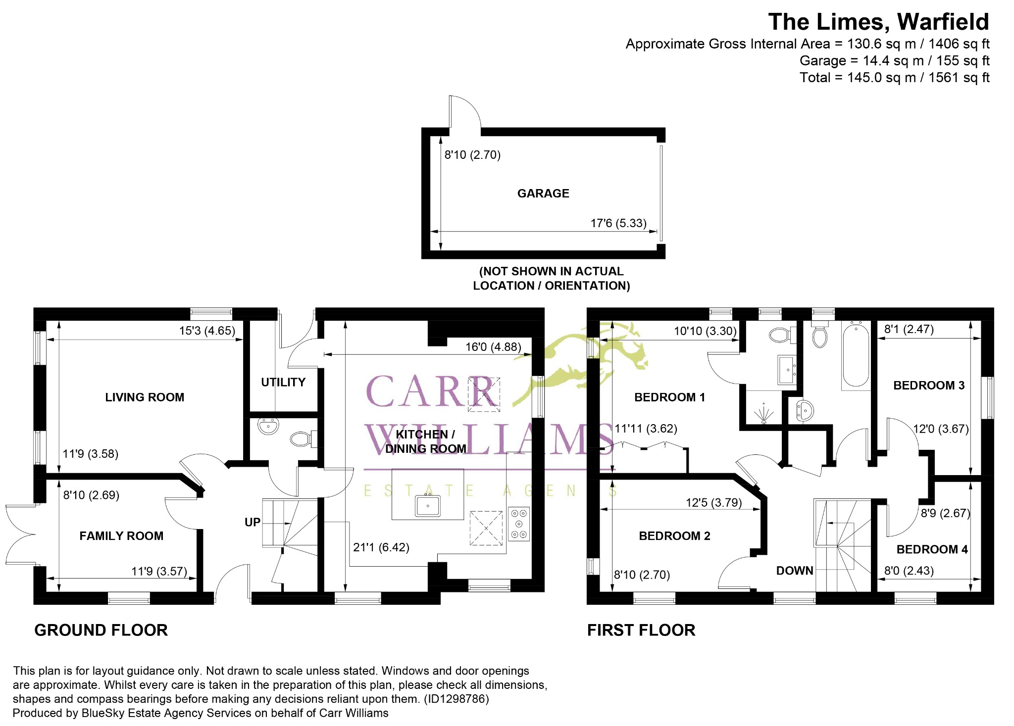 4, The Limes, Warfield floorplan