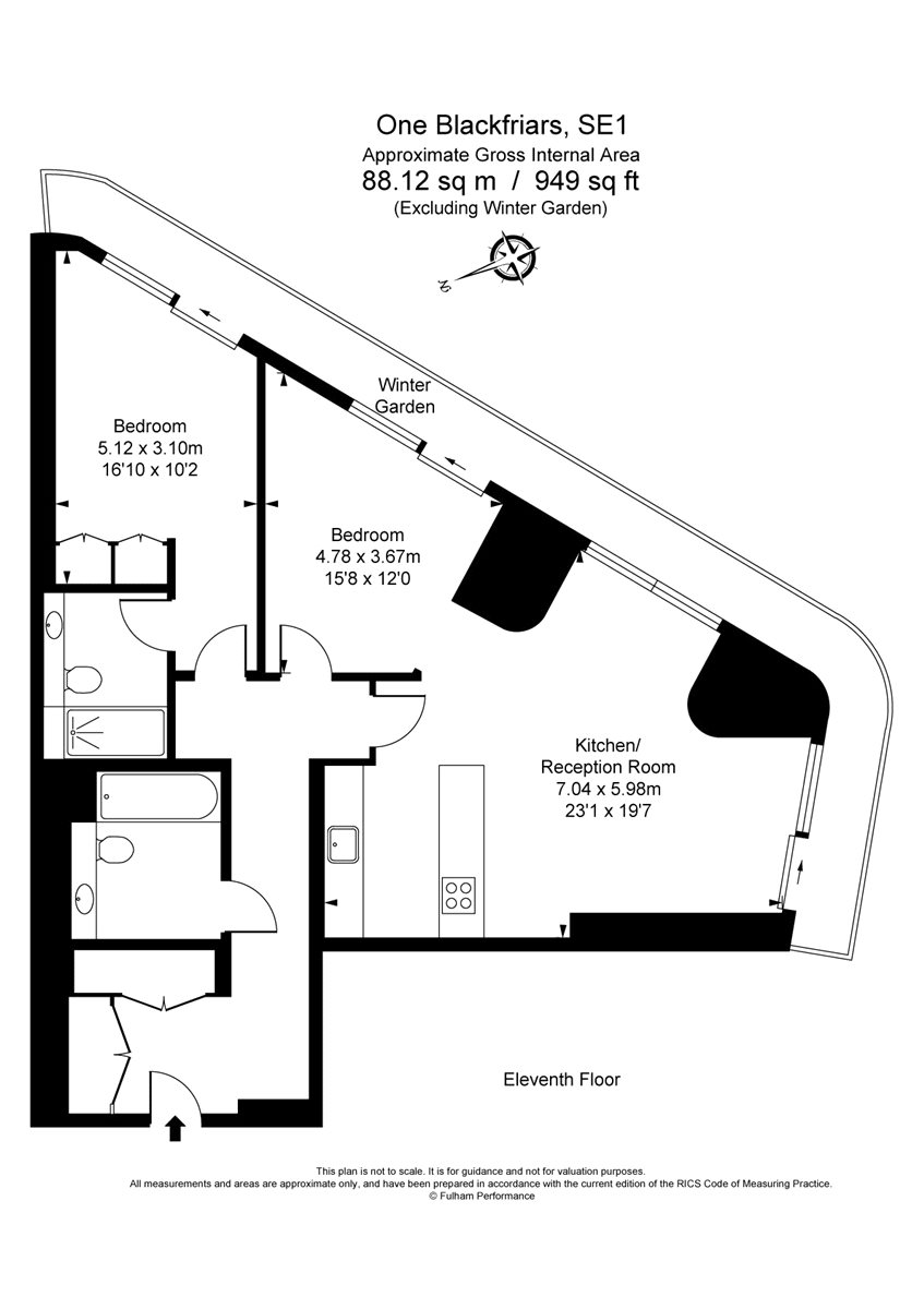 2 Bedrooms Flat to rent in One Blackfriars, 1 Blackfriars Road SE1