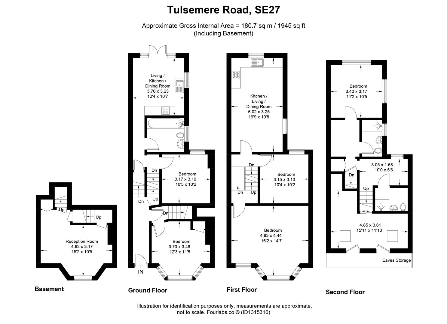 10, Tulsemere Road, London floorplan
