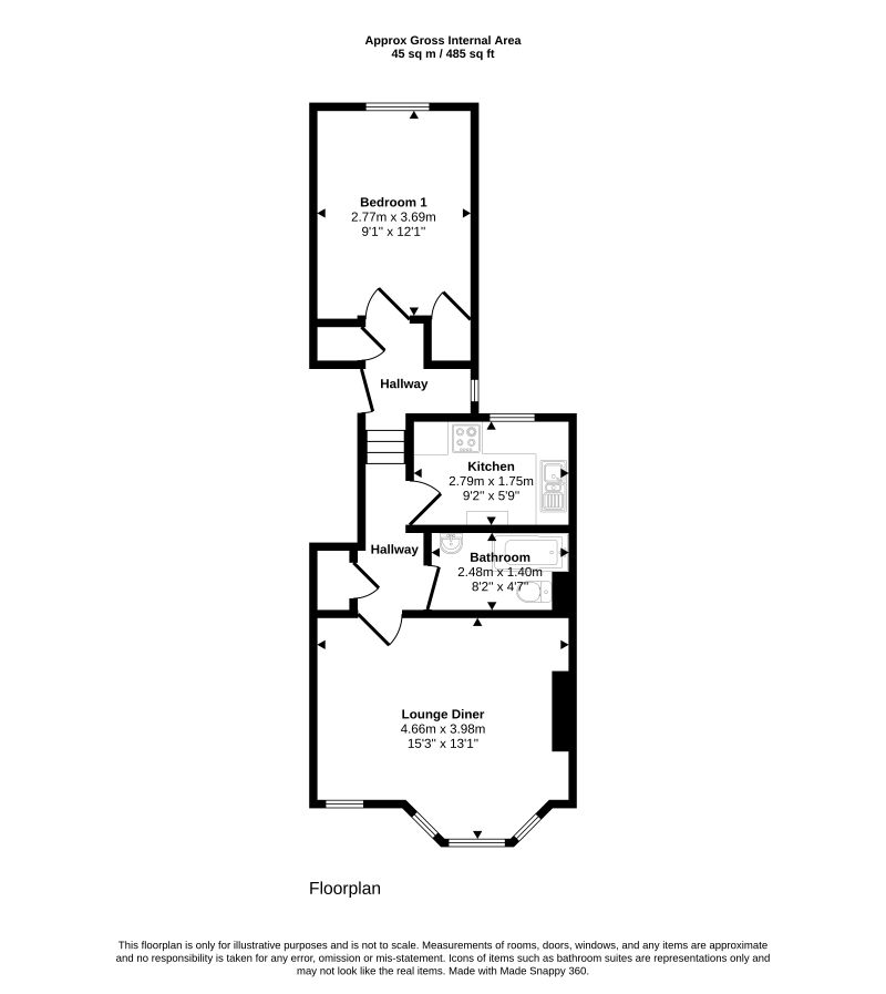 68, Charteris Road, London floorplan