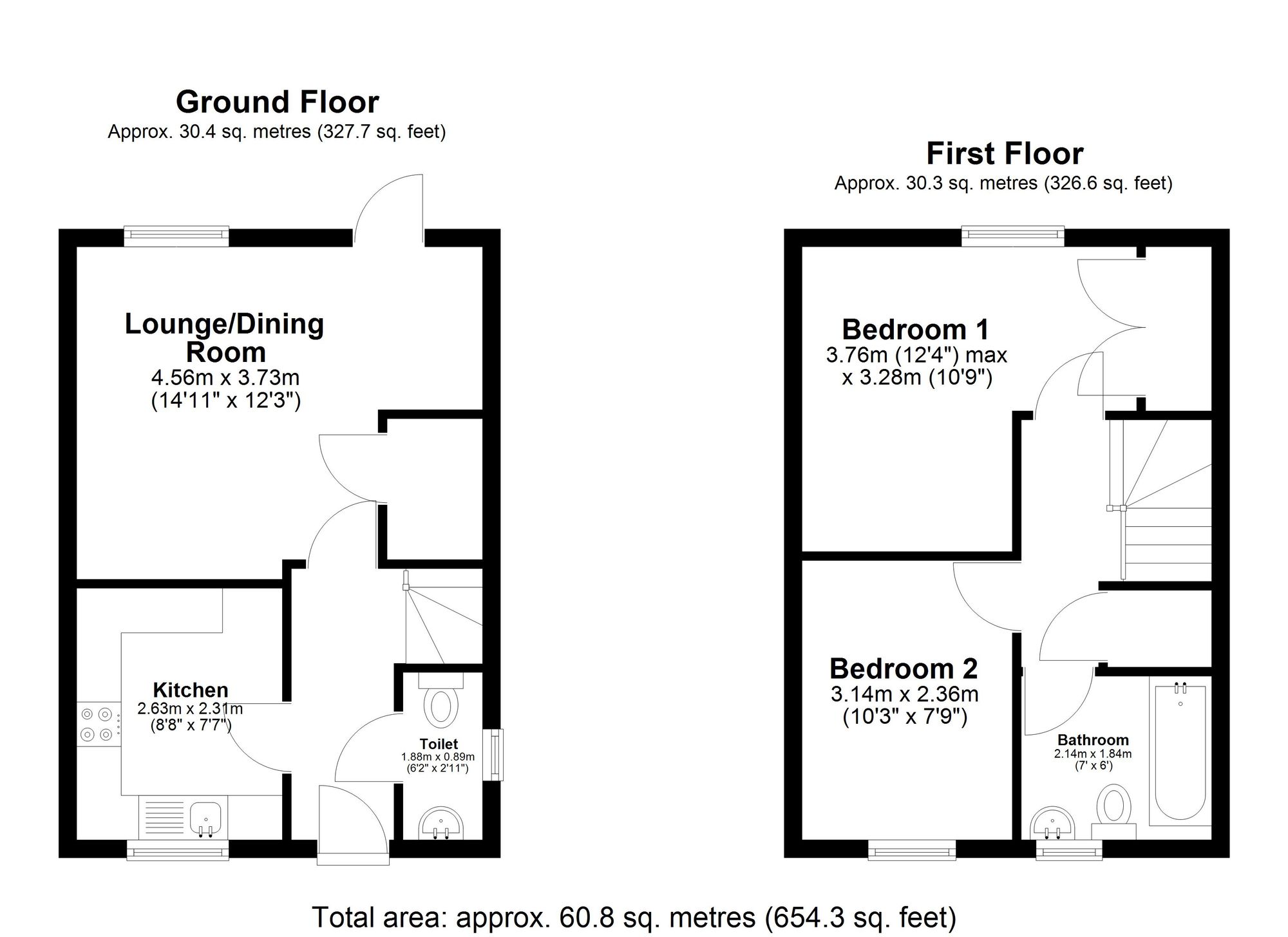 14 Clover Way, Royston floorplan