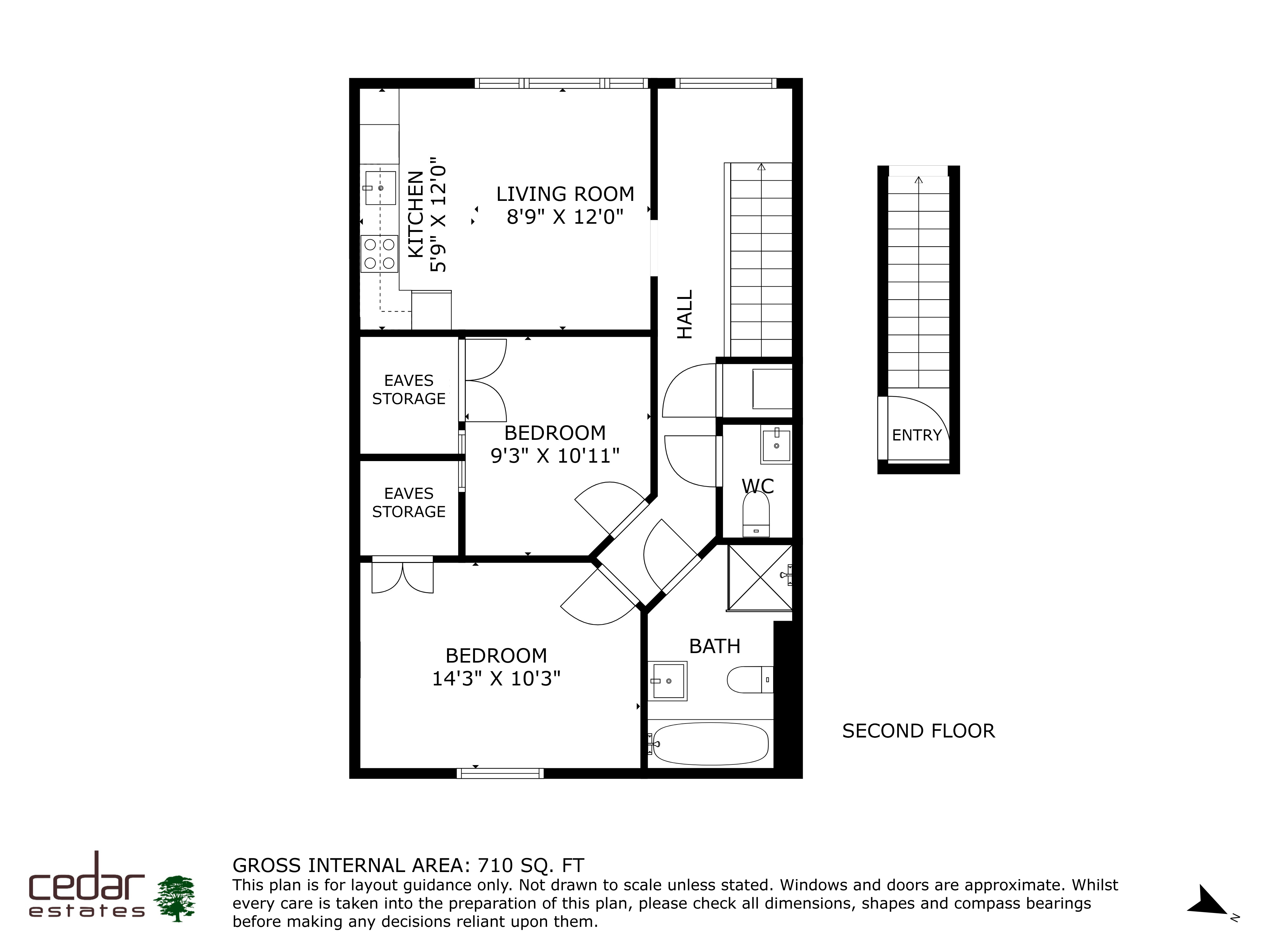 Flat 4 95, Malvern Road, London floorplan